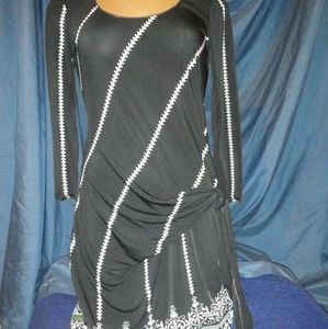 Long sleeve wrap around dress